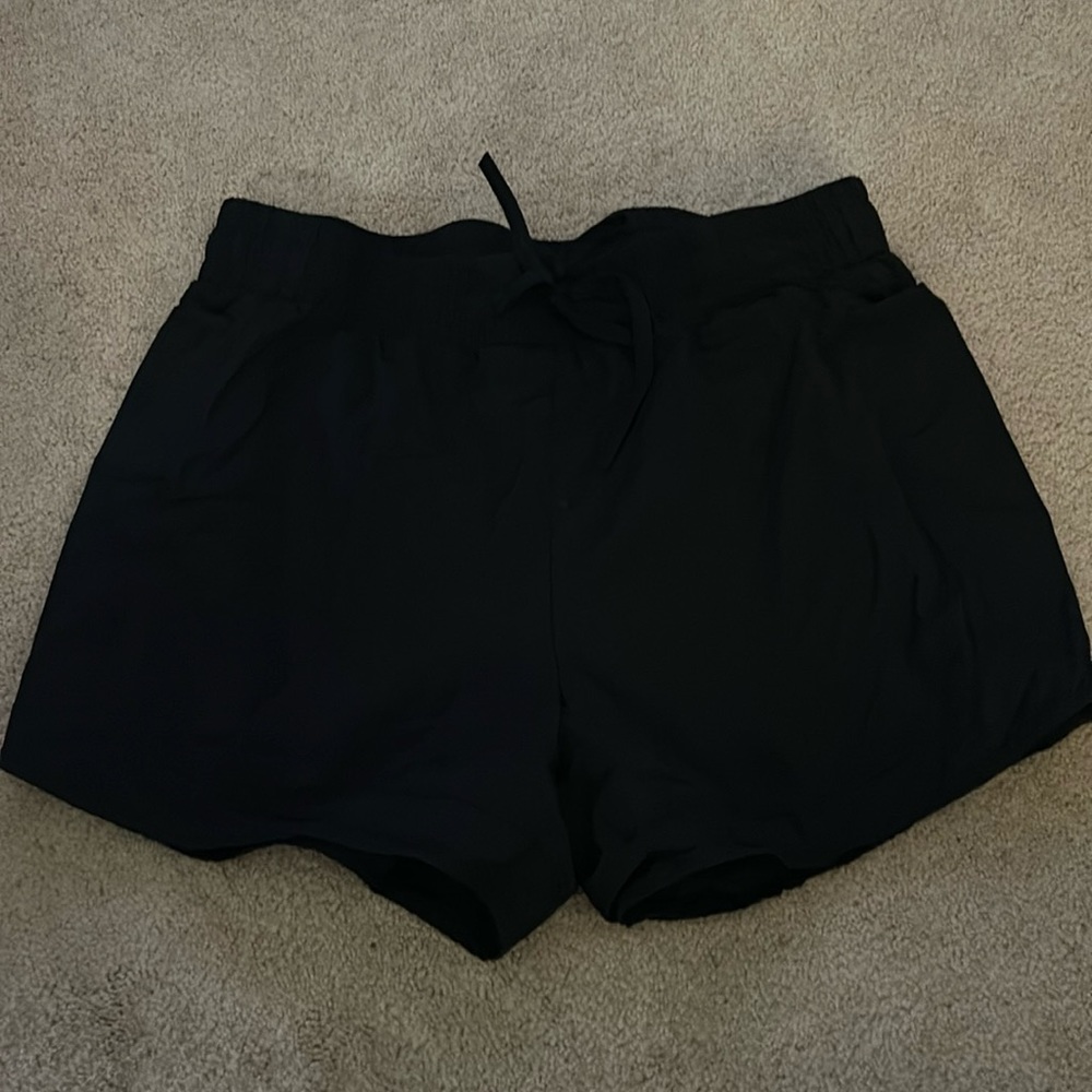 Black running shorts